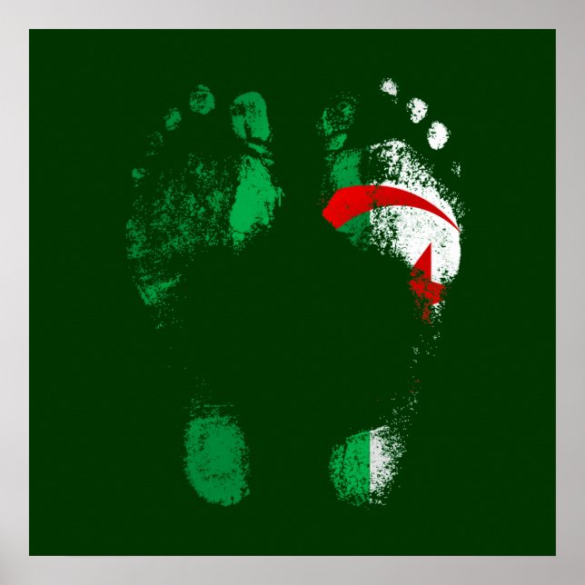 Póster 100% da Argélia - Argelina às solas dos meus pés. (Frente)