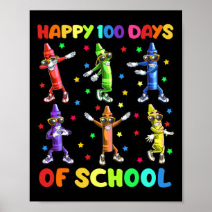 Poster 100 Dias Bons De Camarões Escolares Dançando 100 D