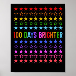 Poster 100 dias Brighter 100º Dia do Jardim de Infância E