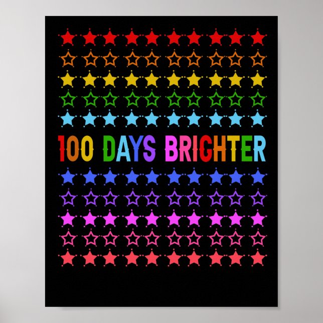 Poster 100 dias Brighter 100º Dia do Jardim de Infância E (Frente)
