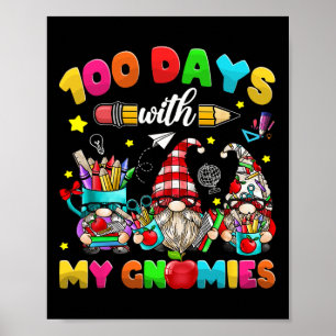 Poster 100 Dias Com Meus Gnomos Felizes 100 Dias De Escol