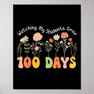 Poster 100 dias cultivando flores de boho 100 dias profes