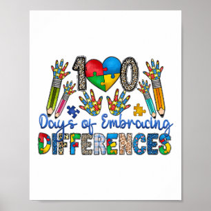 Poster 100 Dias De Abraçar Diferenças Autismo 100º
