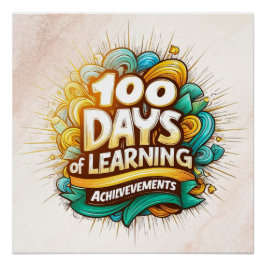 Póster 100 dias de Alcanços de Aprendizagem Educacionais