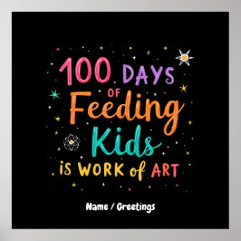 Poster 100 dias de alimentação infantil é uma obra de art