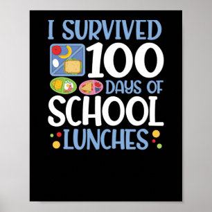 Poster 100 Dias De Alunos Escolares 100.O Dia Das Escolas