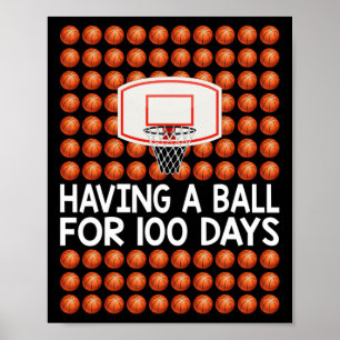 Poster 100 Dias De Bysketbyll Escolar Para Meninas