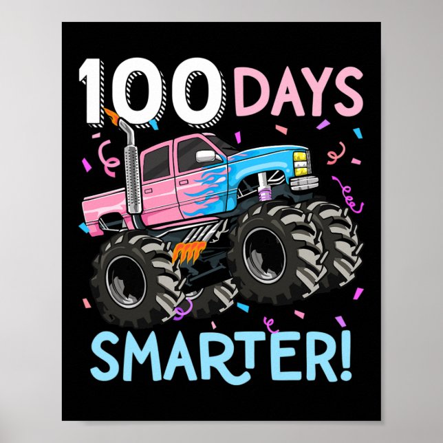 Poster 100 Dias De Caminhão Monstro Mais Inteligente 100º (Frente)