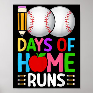 Poster 100 Dias De Casa Executa Baseball 100º Dia De