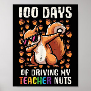 Poster 100 dias de condução de Loucos de professores 100º