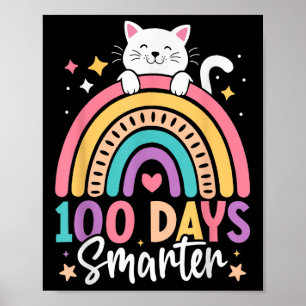 Poster 100 Dias De Crianças De Escola Gatinhos Gato 100 D