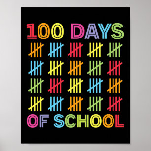 Poster 100 Dias De Crianças Escolares 100º Dia De Costum