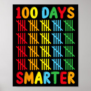 Poster 100 dias de diversão mais inteligente, professor e