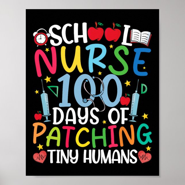Poster 100 Dias De Enfermeira Humana Minúscula Com Patch  (Frente)