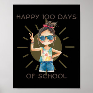 Poster 100 Dias De Ensino Para Professores E Crianças Ce