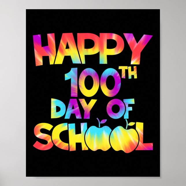 Poster 100 Dias De Escola 100º Dia De Professora (Frente)
