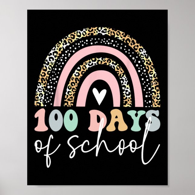 Poster 100 Dias De Escola 100.º Dia De Professores De Arc (Frente)