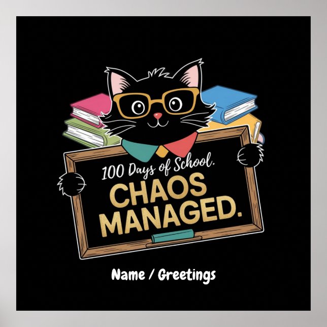 Poster 100 dias de escola como sobreviveu esse professor  (Frente)