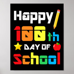 Poster 100 Dias De Escola De Diversão De Professores