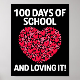 Poster 100 Dias De Escola E Adorando Meninos Professores