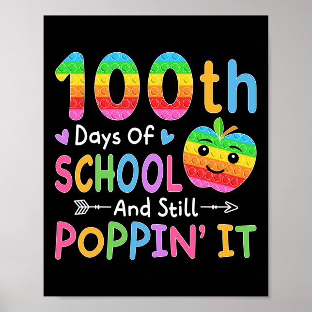 Poster 100 Dias De Escola E Ainda A Apertam Crianças (Frente)