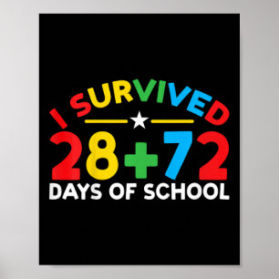 Poster 100 Dias De Escola Eu Sobrevivi 28 + 72 Dias De Es