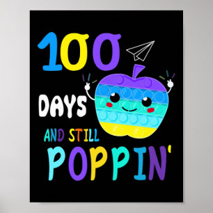 Poster 100 Dias De Escola Para Popit Fidget Amantes Gi