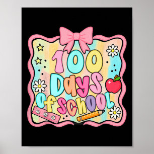 Poster 100 Dias De Escola Preppy 100º Dia De Escola Prof