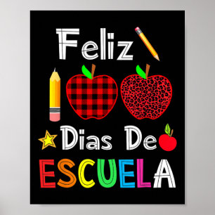 Poster 100 Dias De Escuela Espanhol Feliz 100º Dia De Sch