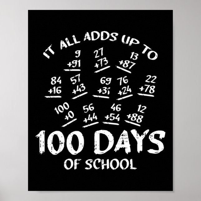 Poster 100 Dias De Estudo De Professores Legal Com Adição (Frente)