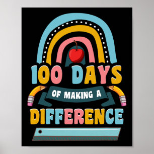 Poster 100 Dias De Fazer Diferença Ensino De Crianças Arc