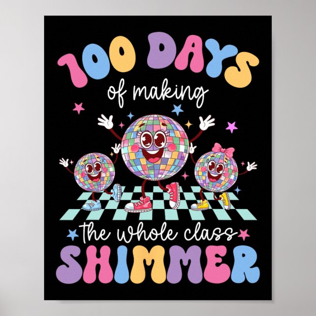 Poster 100 Dias De Fazer O Shimmer Cl Todo Dançando Gl (Frente)