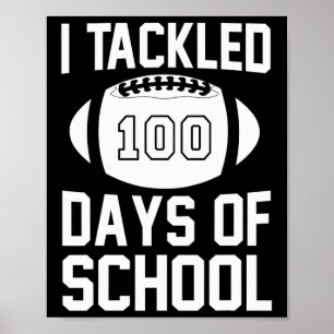 Poster 100 Dias De Futebol Escolar 100.º Dia Para Rapazes