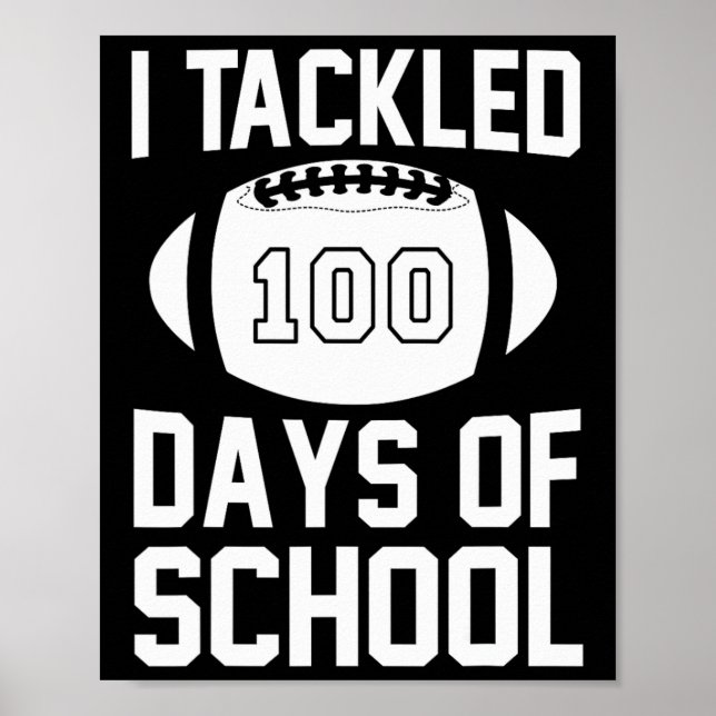 Poster 100 Dias De Futebol Escolar 100.º Dia Para Rapazes (Frente)