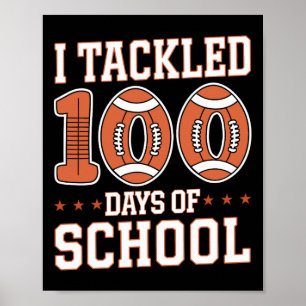 Poster 100 Dias De Futebol Escolar Garotos Toddler 100t