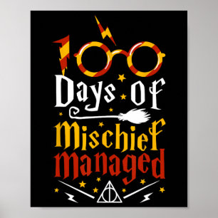 Poster 100 Dias De Mal-Chefe Geridos No 100º Dia Da Escol
