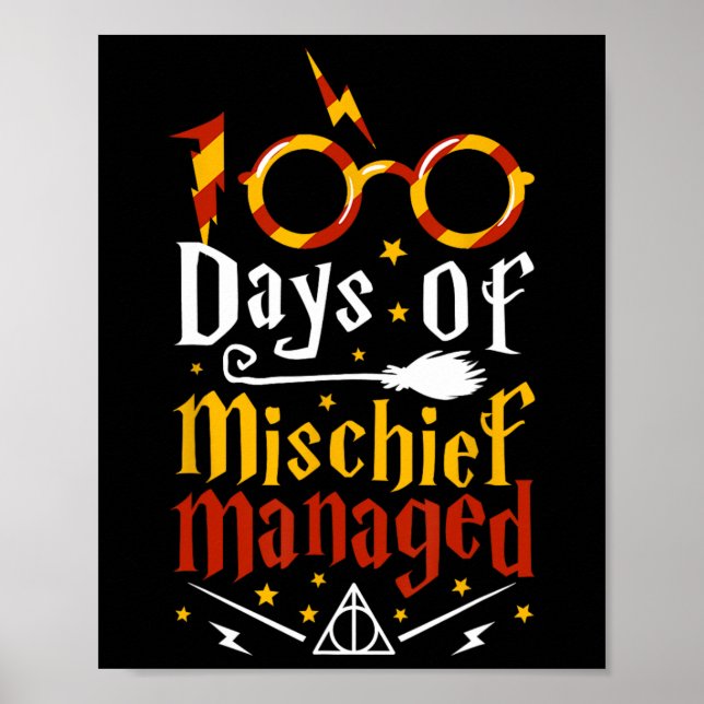 Poster 100 Dias De Mal-Chefe Geridos No 100º Dia Da Escol (Frente)