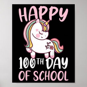 Poster 100 Dias De Meninas Escolares Feliz 100º Dia Da Es