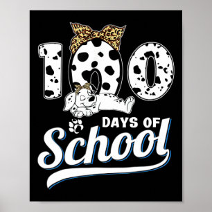 Poster 100 Dias De Meninos De Cachorro Dalmacianos Na Esc