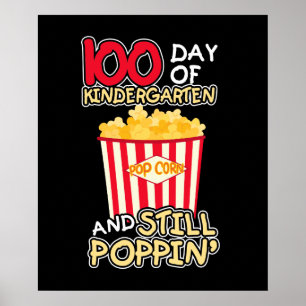 Poster 100 Dias De População Escolar 1rua De Pipoca Est