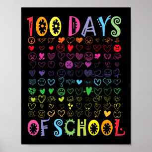 Poster 100 Dias De Professora Crianças De Ensino Menino 1