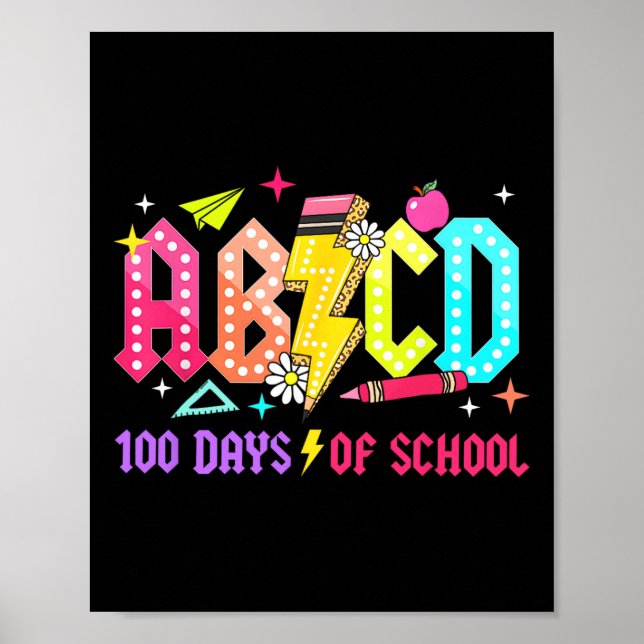 Poster 100 Dias De Professores Da Escola De Bicd Estudant (Frente)