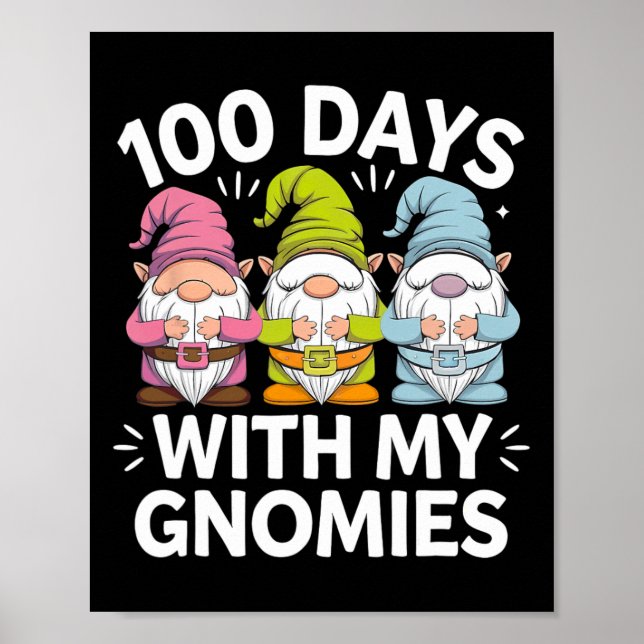 Poster 100 Dias De Professores Do Ensino 100º Dia Da Esco (Frente)