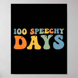 Poster 100 Dias De Terapia De Discurso Escolar Feliz 100º