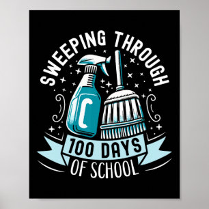 Poster 100 Dias De Um Zelador De Custódia Escolar Engraça