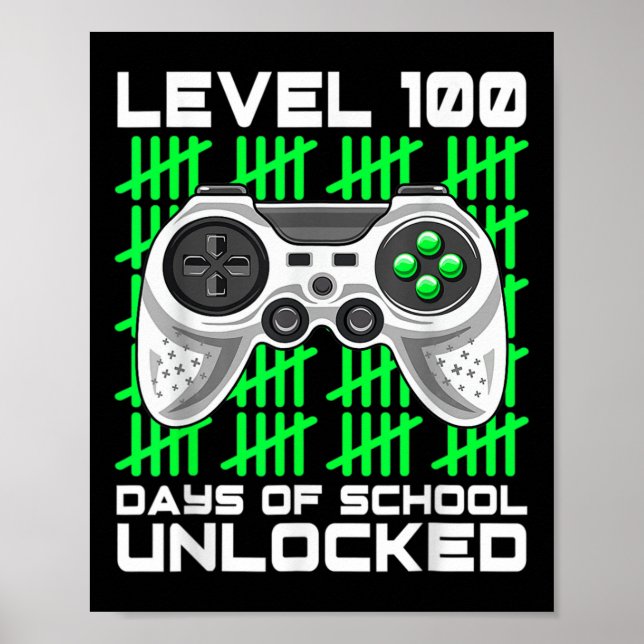 Poster 100 Dias De Videos games De Jogadores Bloqueados N (Frente)