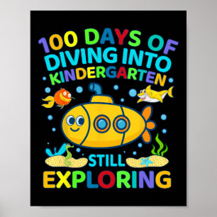 Poster 100 Dias Do Jardim De Infância 100º Dia De Escola