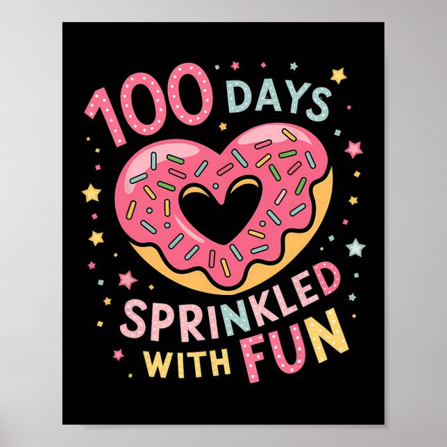 Poster 100 Dias Empurrados Com Professor De Coração De Ro (Frente)