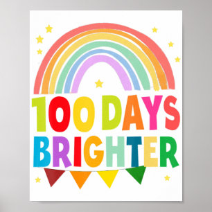 Poster 100 Dias Feliz 100 Dias De Professora Da Escola