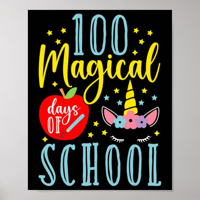 Poster 100 Dias Mágicos De Coluna Mágica Do Pássaro Unicó (Frente)